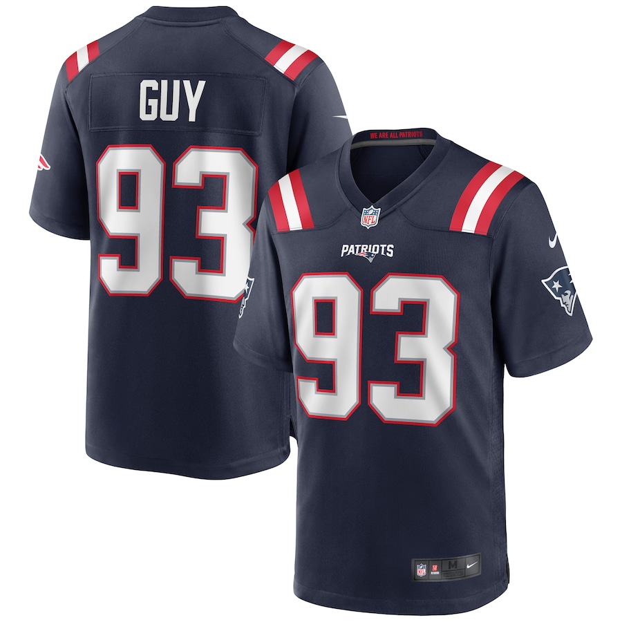 Men's New England Patriots Lawrence Guy Nike Navy Game Jersey - Jersey