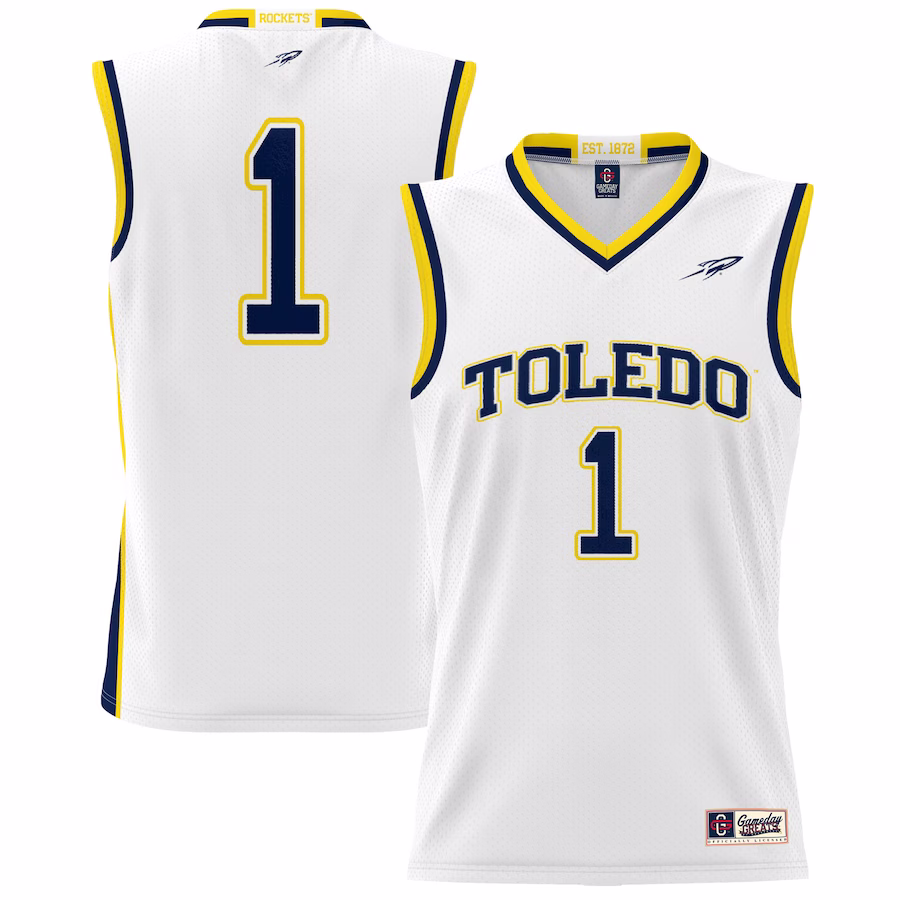 #1 Toledo Rockets GameDay Greats Unisex Lightweight Basketball Jersey - White - Jersey