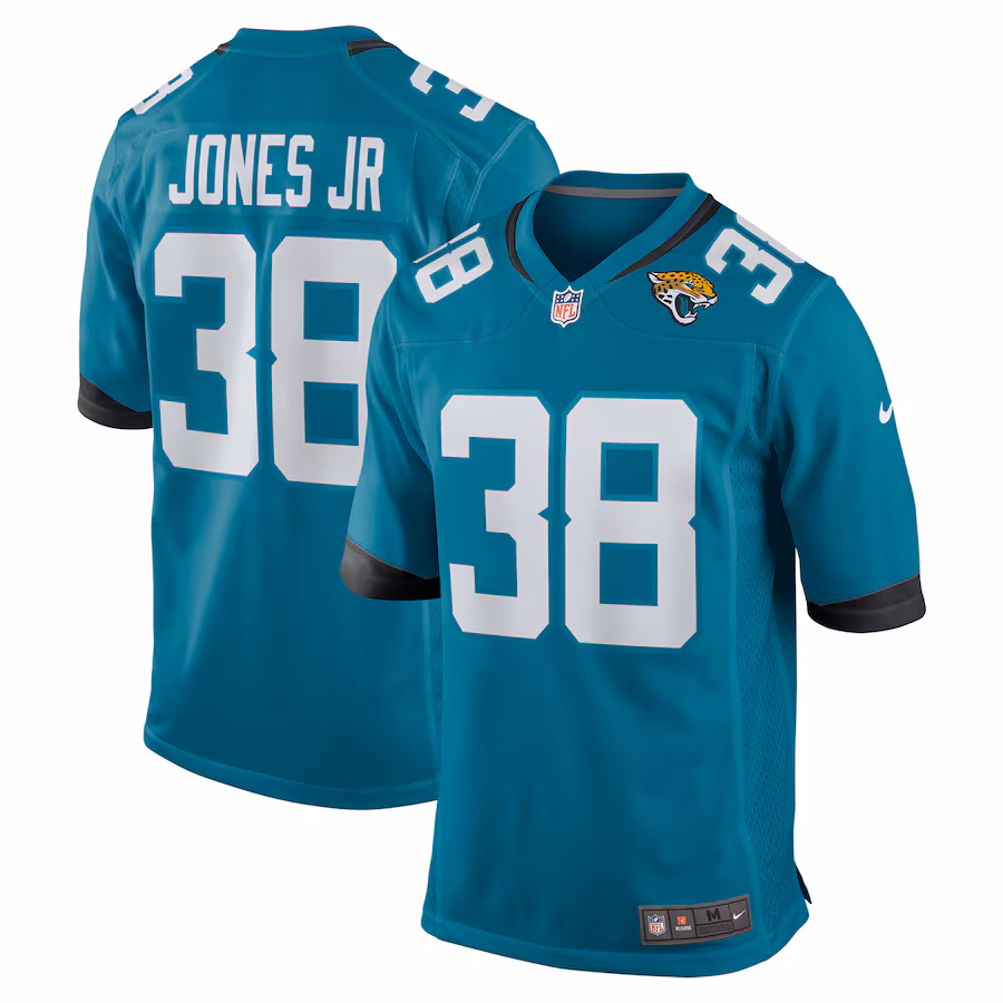 Men's Jacksonville Jaguars Velus Jones Jr. Nike Teal Team Game Jersey - Jersey