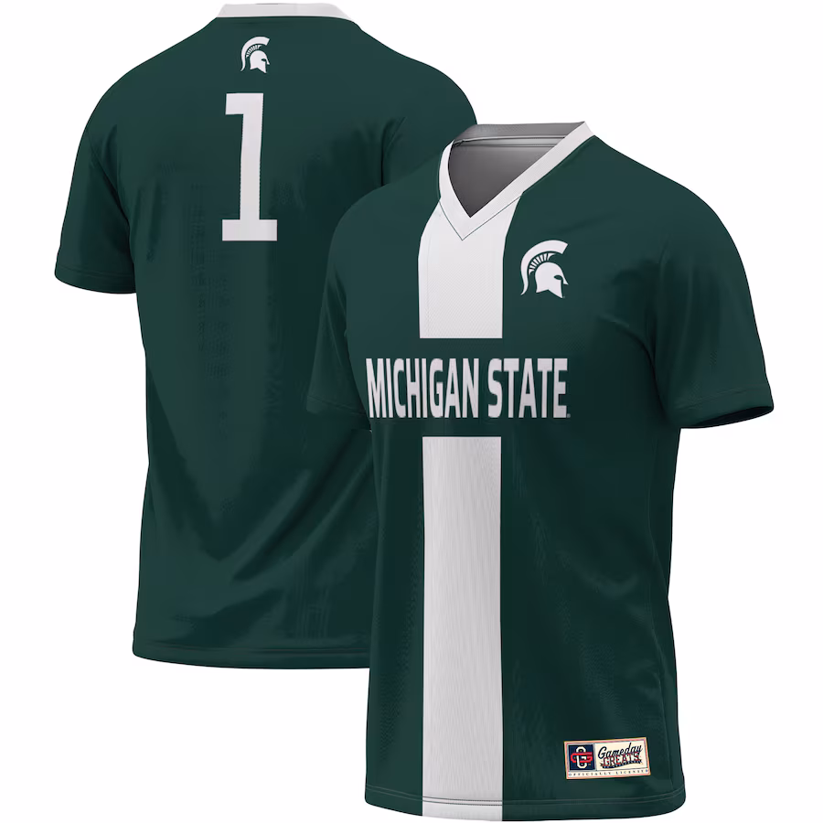 Unisex ProSphere #1 Green Michigan State Spartans Lightweight Soccer Jersey - Jersey