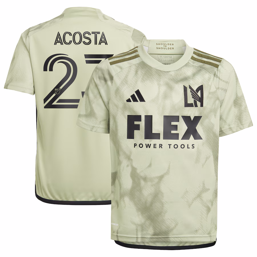 Youth LAFC Kellyn Acosta adidas Green 2023 Smokescreen Replica Player Jersey - Jersey