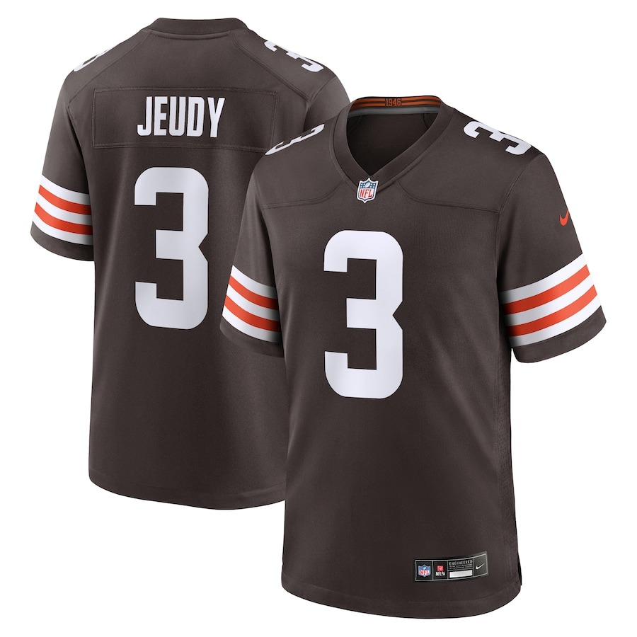 Men's Cleveland Browns Jerry Jeudy Nike  Brown  Game Jersey - Jersey