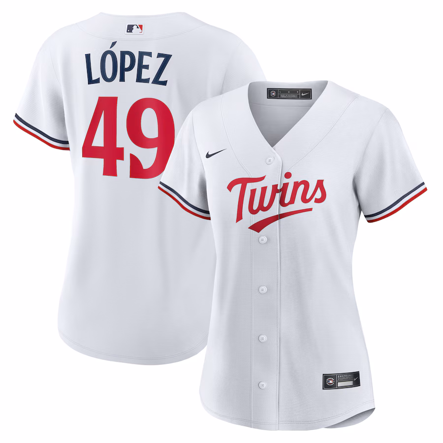 Women's Minnesota Twins Pablo Lopez Nike White Home Replica Jersey - Jersey