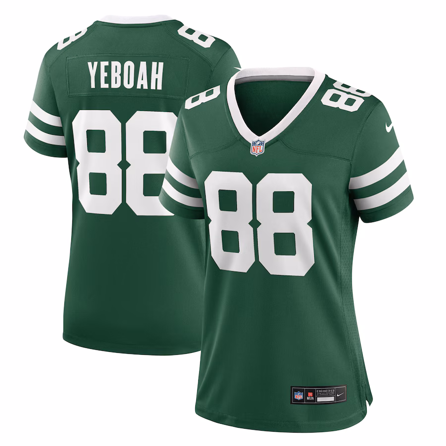 Women's New York Jets Kenny Yeboah Nike Legacy Green Team Game Jersey - Jersey