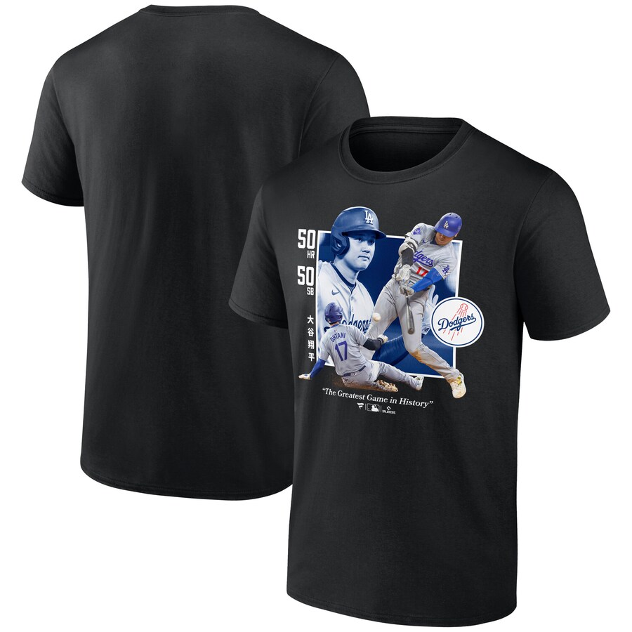Men's Los Angeles Dodgers Shohei Ohtani Black Greatest Game T-Shirt - Jersey