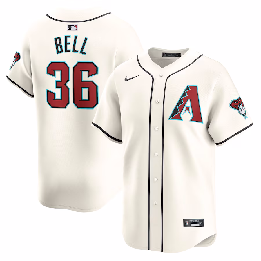 Men's Arizona Diamondbacks Josh Bell Nike White Home Limited Player Jersey - Jersey