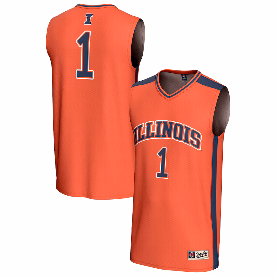 Youth GameDay Greats #1 Orange Illinois Fighting Illini Lightweight Collegiate Basketball Fashion Jersey - Jersey
