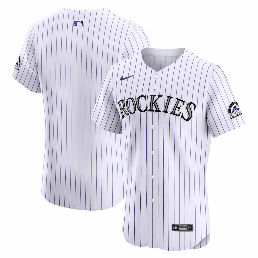 Men's Colorado Rockies Nike White Home Elite Jersey - Jersey