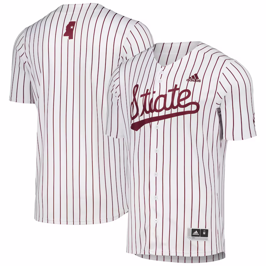 Mississippi State Bulldogs adidas Replica Baseball Jersey - White - Jersey