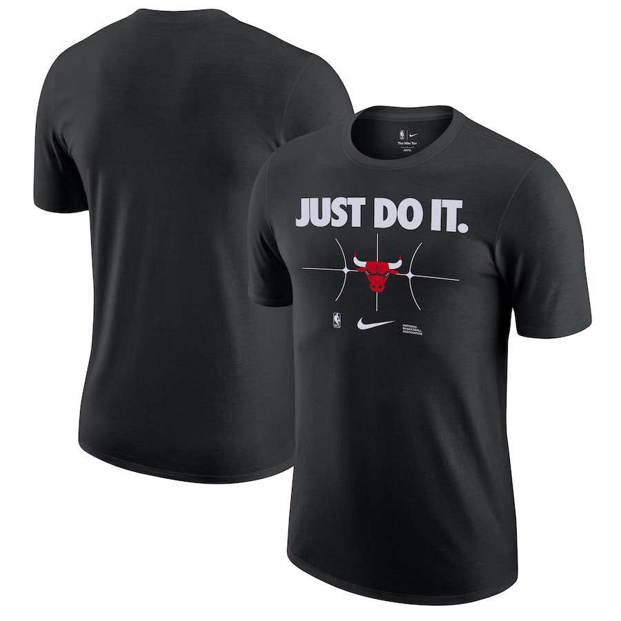 Men's Chicago Bulls Nike Black Just Do It T-Shirt - Jersey