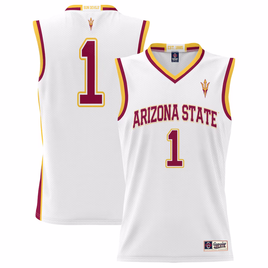 #1  Arizona State Sun Devils GameDay Greats  Lightweight Basketball Jersey - White - Jersey