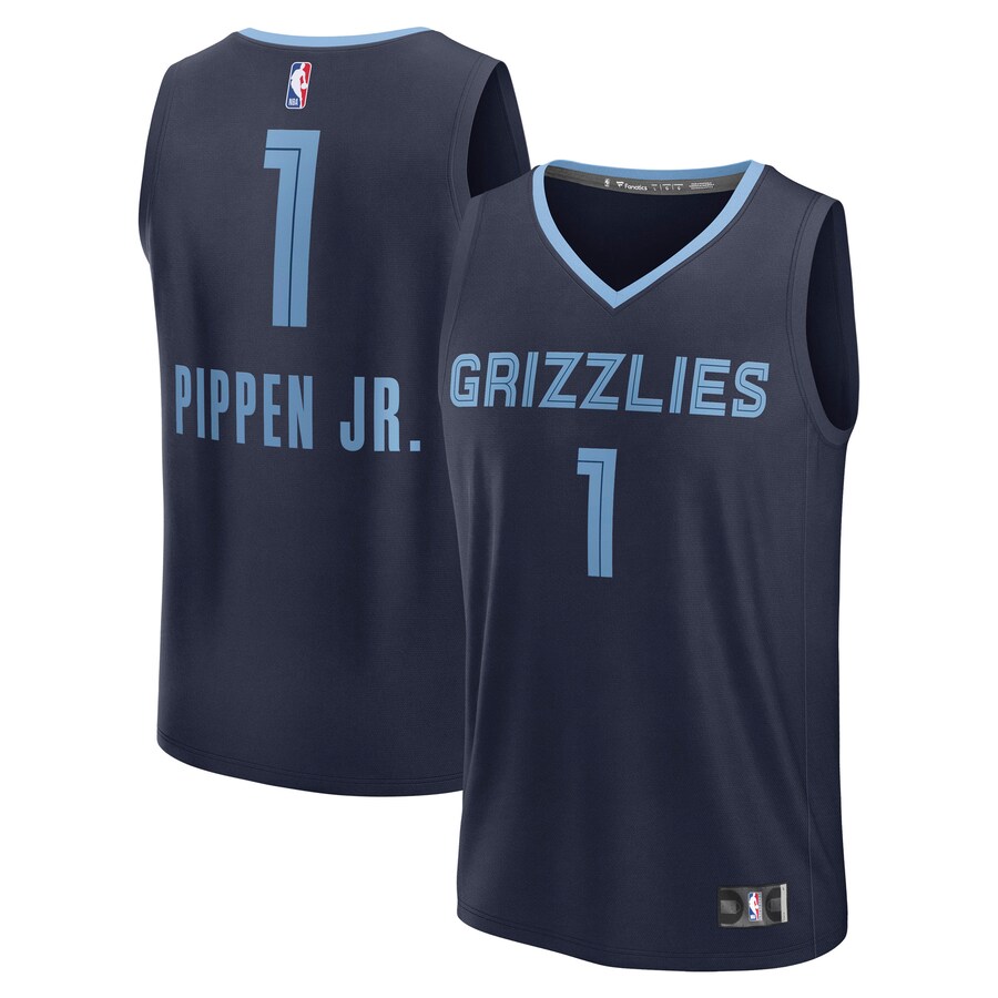 Men's Memphis Grizzlies Scotty Pippen Jr. Fanatics Navy Fast Break Replica Player Jersey - Icon Edition - Jersey