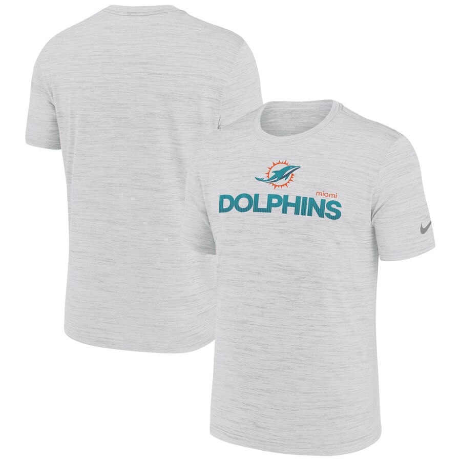 Men's Miami Dolphins Nike White Blitz Velocity Modern Performance T-Shirt - Jersey