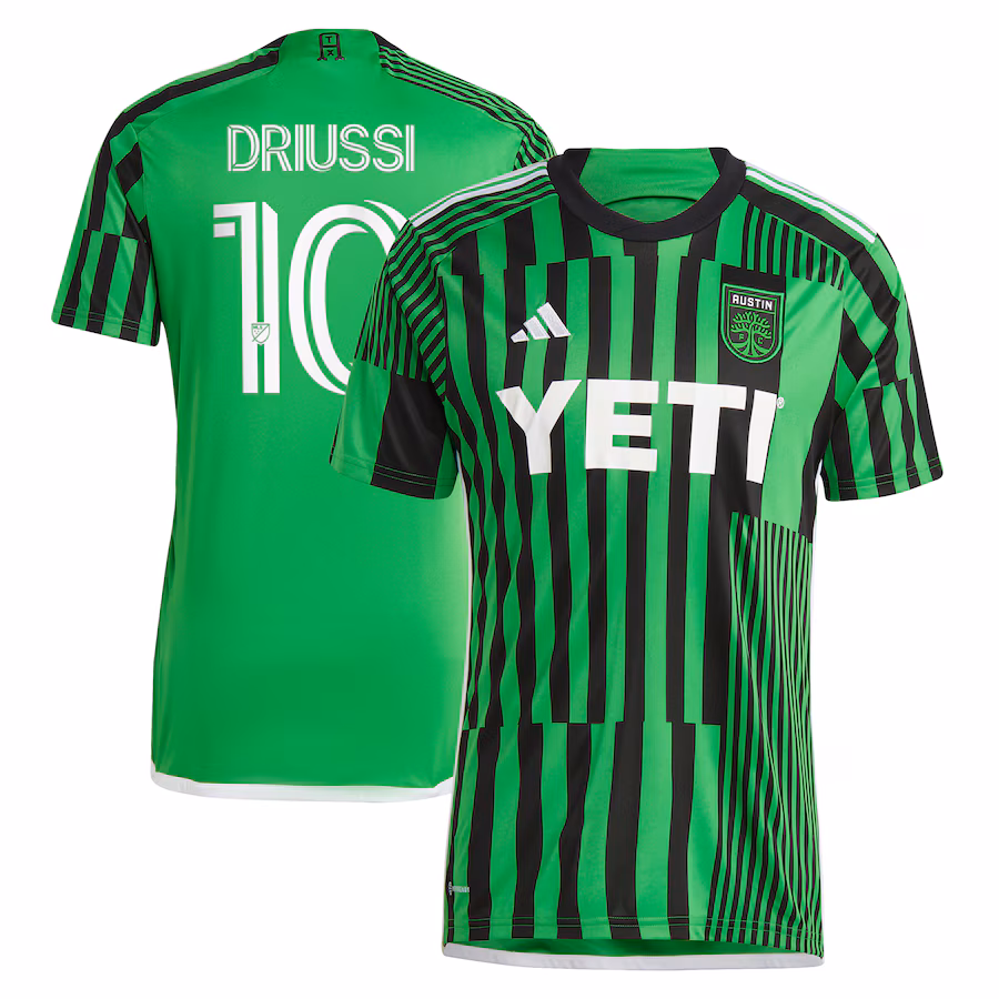 Men's Austin FC Sebastián Driussi adidas Green 2023 Las Voces Kit Replica Jersey - Jersey