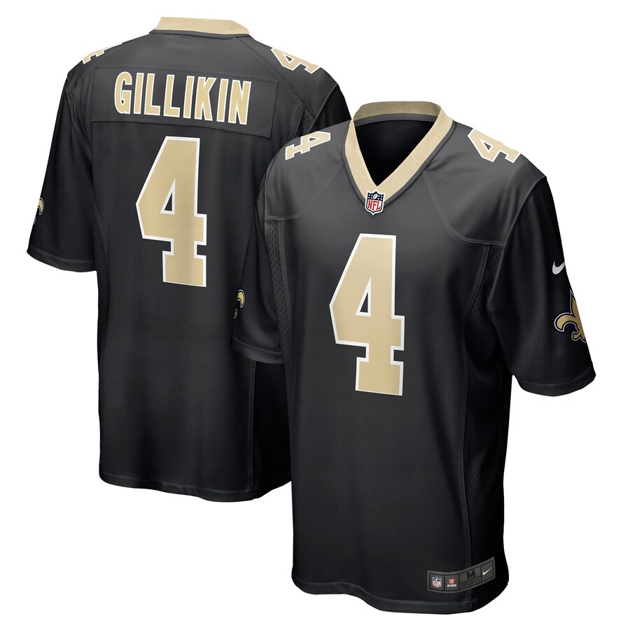 Men's New Orleans Saints Blake Gilikin Nike Black Game Player Jersey - Jersey