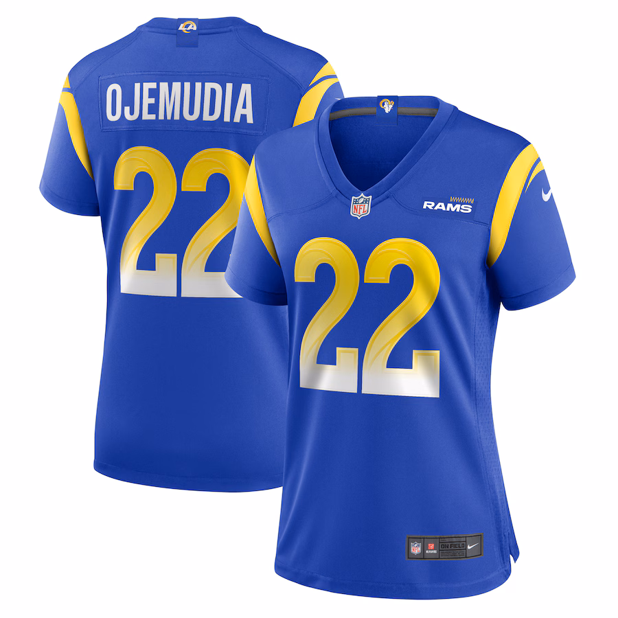 Women's Los Angeles Rams Michael Ojemudia Nike  Royal  Game Jersey - Jersey