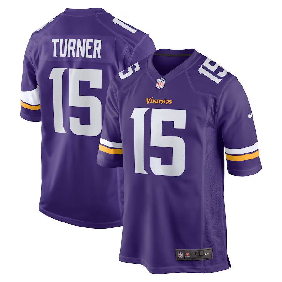 Men's Minnesota Vikings Dallas Turner Nike Purple Player Game Jersey - Jersey