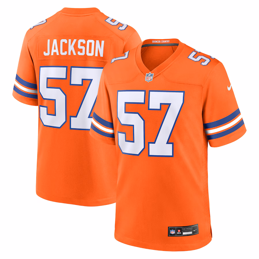 Men's Denver Broncos Tom Jackson Nike Orange Mile High Collection 1977 Throwback Retired Player Game Jersey - Jersey