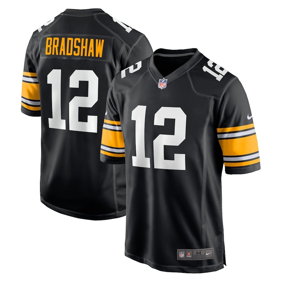 Men's Pittsburgh Steelers Terry Bradshaw Nike Black Retired Player Jersey - Jersey