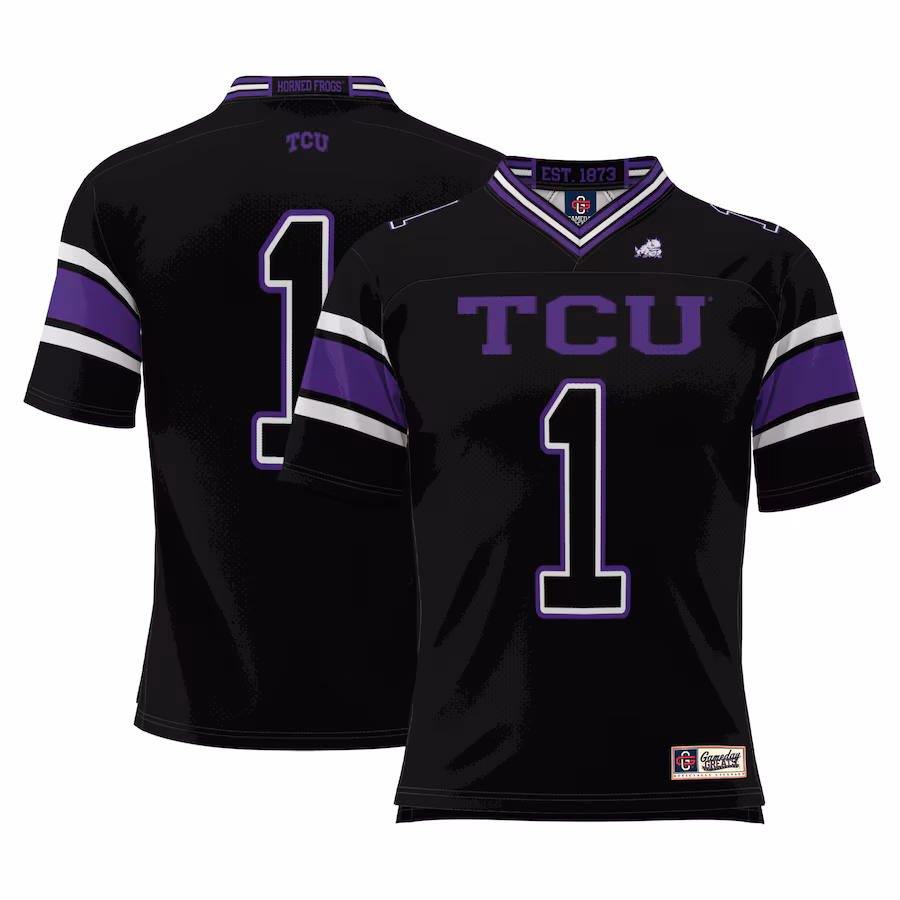 #1 TCU Horned Frogs GameDay Greats Youth Endzone Football Jersey - Black - Jersey