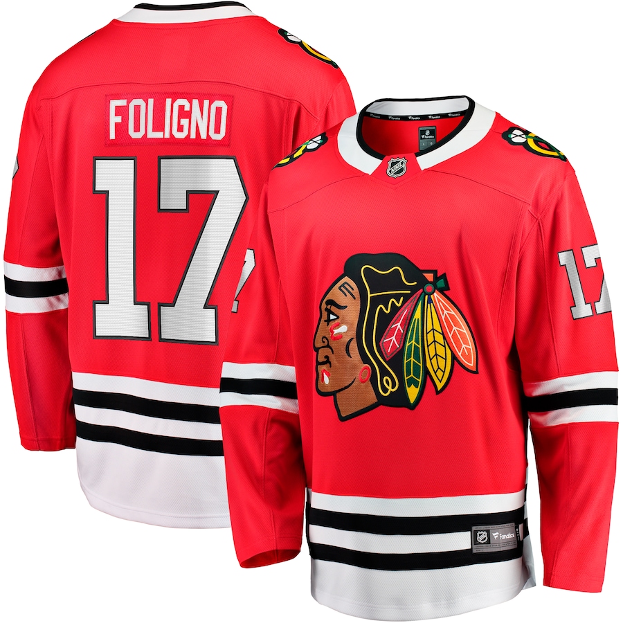 Men's Chicago Blackhawks Nick Foligno Fanatics Red Home Breakaway Jersey - Jersey
