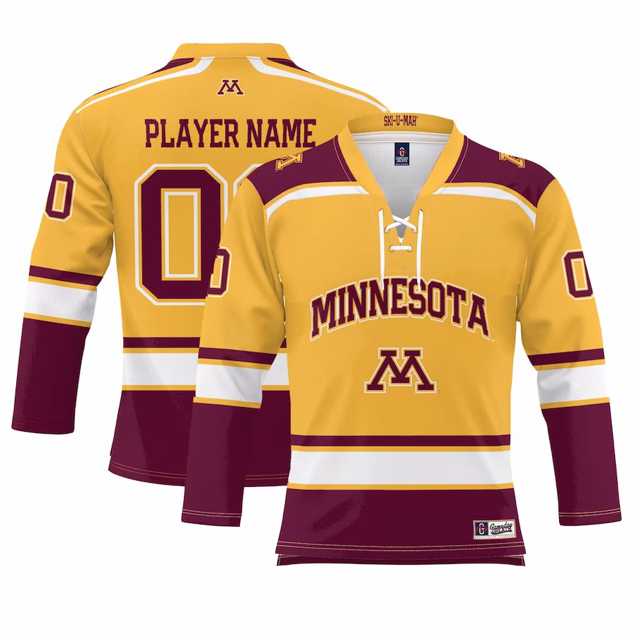 Minnesota Golden Gophers GameDay Greats Youth NIL Pick-A-Player Men's Hockey Jersey - Gold - Jersey