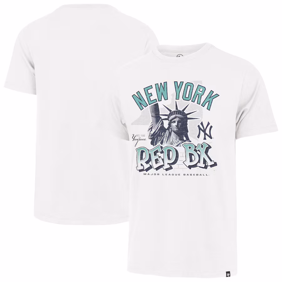 Men's New York Yankees '47 White Distressed Statue T-Shirt - Jersey