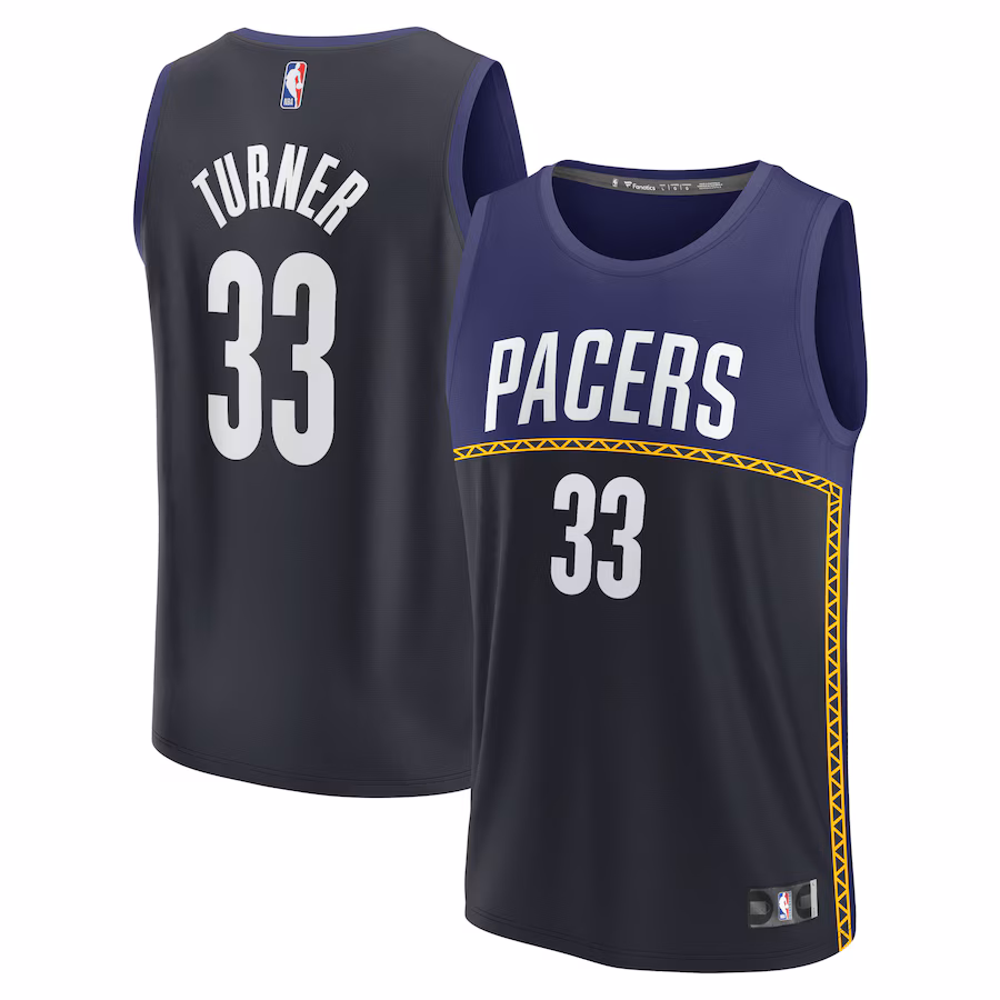Men's Indiana Pacers Myles Turner Fanatics Blue Fastbreak Jersey - City Edition - Jersey