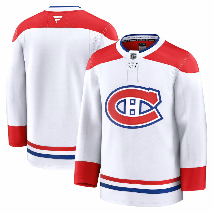 Men's Montreal Canadiens Fanatics White Away Premium Jersey - Jersey