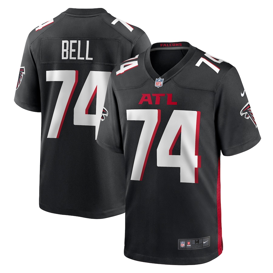 Men's Atlanta Falcons Travis Bell Nike  Black Team Game Jersey - Jersey