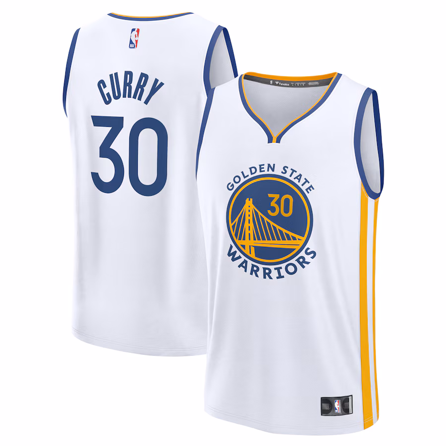 Youth Golden State Warriors Stephen Curry Fanatics White Fast Break Replica Jersey - Association Edition - Jersey