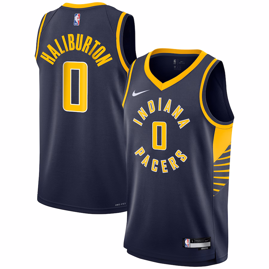Youth Indiana Pacers Tyrese Haliburton Nike Navy Swingman Jersey - Icon Edition - Jersey