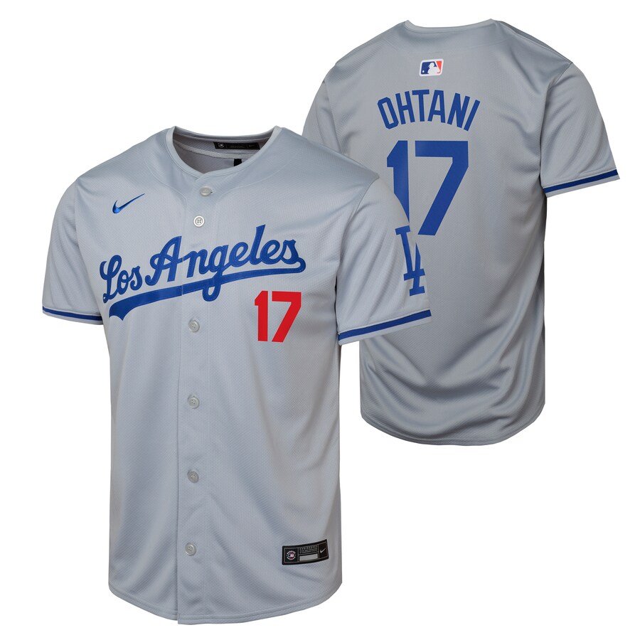 Youth Los Angeles Dodgers Shohei Ohtani Nike Gray Road Limited Jersey - Jersey