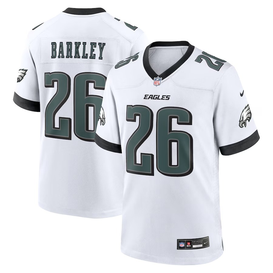 Men's Philadelphia Eagles Saquon Barkley Nike  White White Game Jersey - Jersey