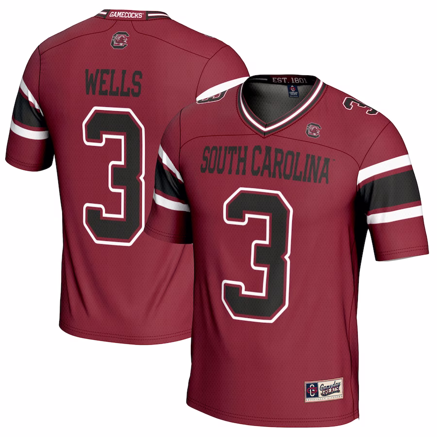 Antwane Wells Jr. South Carolina Gamecocks GameDay Greats NIL Player Football Jersey - Garnet - Jersey