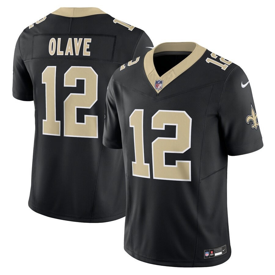 Men's New Orleans Saints Chris Olave Nike Black Vapor F.U.S.E. Limited Jersey - Jersey