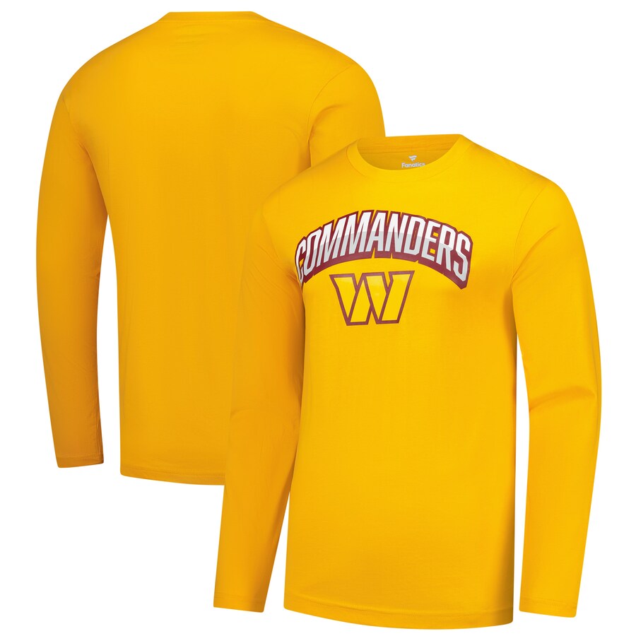 Men's Washington Commanders  Fanatics Gold Long Sleeve T-Shirt - Jersey