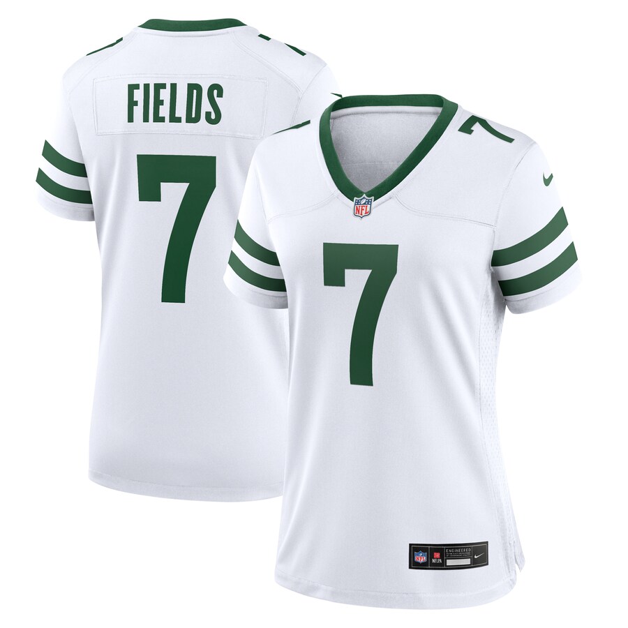 Women's New York Jets Justin Fields Nike White Game Jersey - Jersey