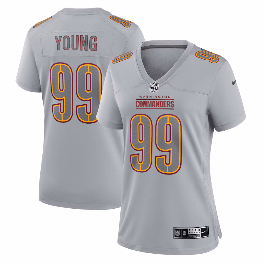 Women's Washington Commanders Chase Young Nike Gray Atmosphere Fashion Game Jersey - Jersey