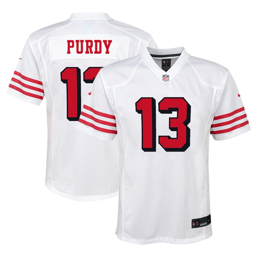 Youth San Francisco 49ers Brock Purdy Nike White Alternate Player Game Jersey - Jersey
