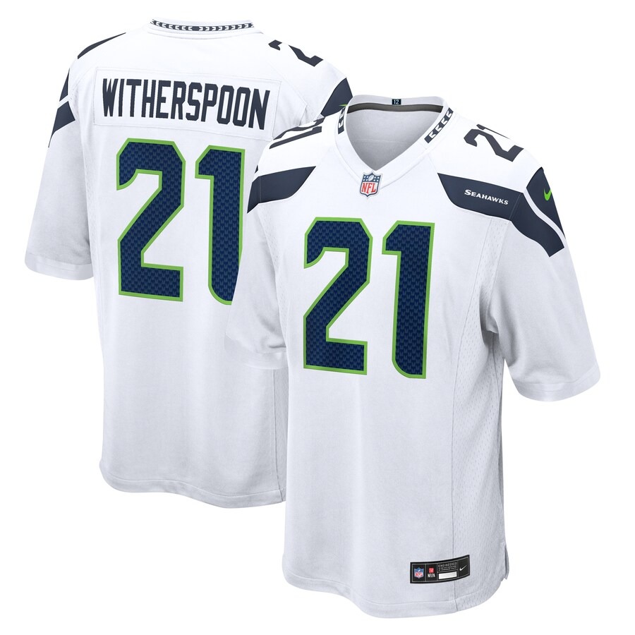 Men's Seattle Seahawks Devon Witherspoon Nike White Away Game Jersey - Jersey