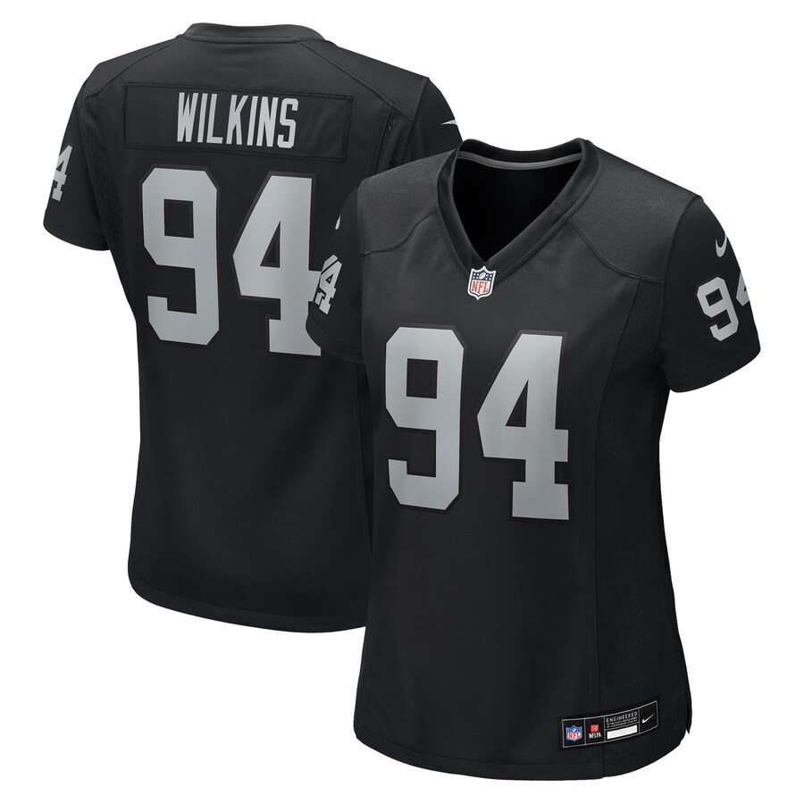 Women's Las Vegas Raiders Christian Wilkins Nike Black Team Game Jersey - Jersey