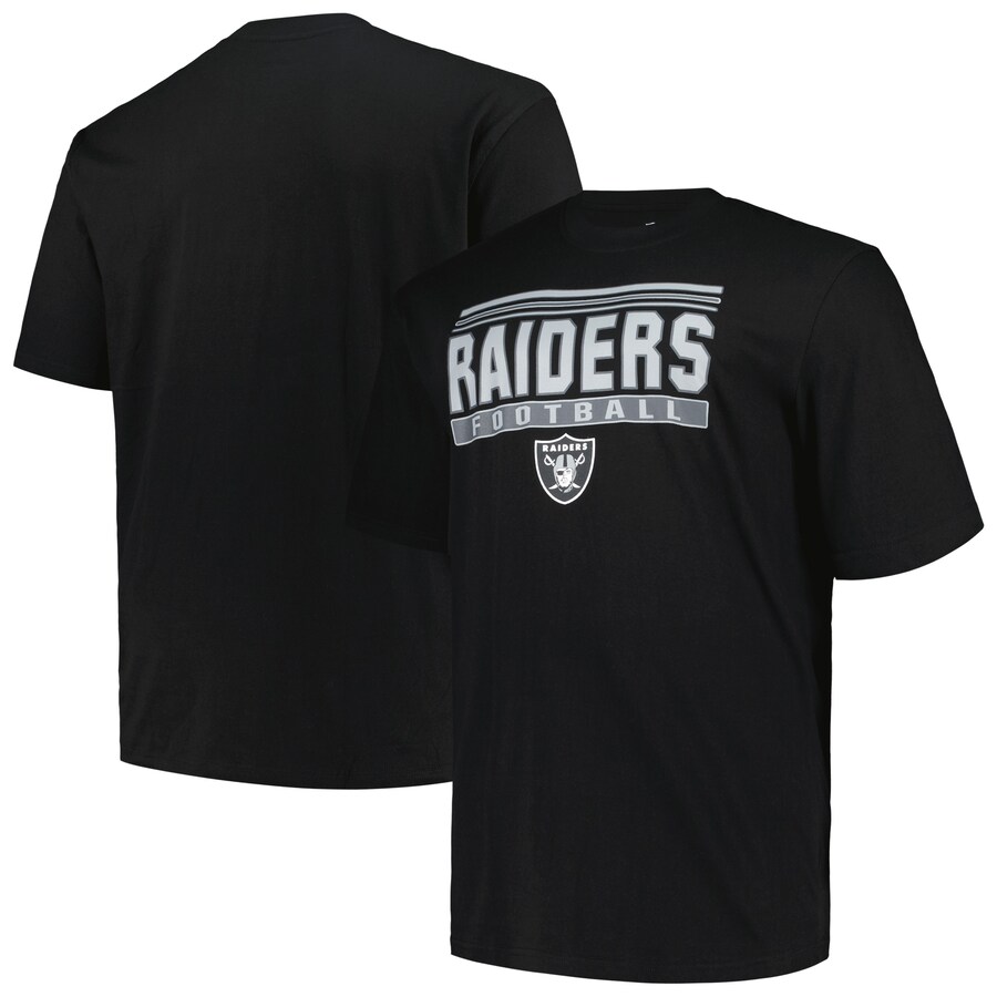 Men's Las Vegas Raiders Fanatics Black Big & Tall Pop T-Shirt - Jersey