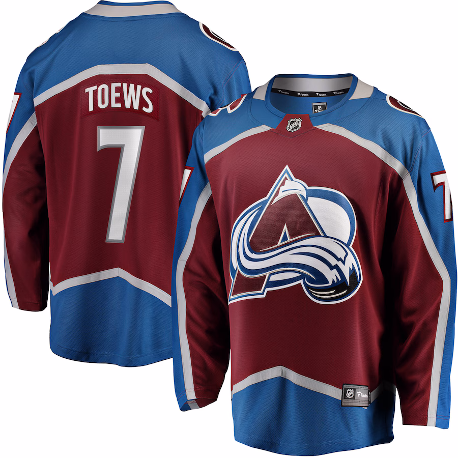 Men's Colorado Avalanche Devon Toews Fanatics Burgundy Home Breakaway Player Jersey - Jersey