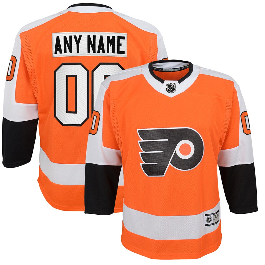 Youth Philadelphia Flyers Orange Home Premier Custom Jersey - Jersey