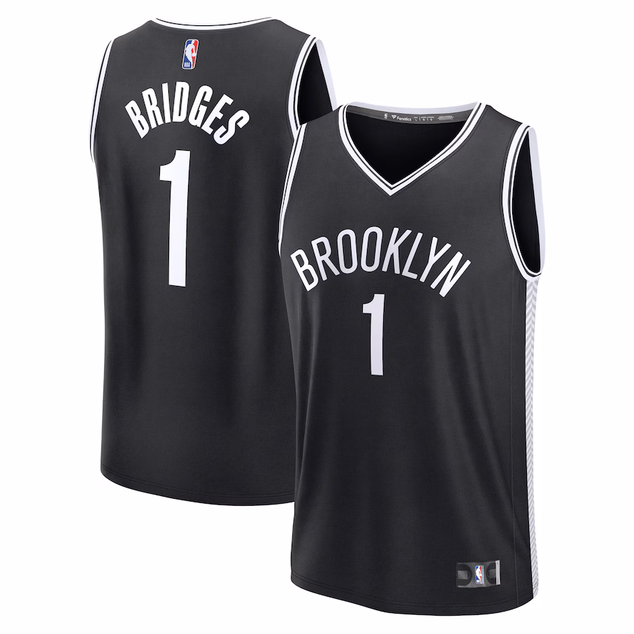 Men's Brooklyn Nets Mikal Bridges Fanatics Black Fast Break Player Jersey - Icon Edition - Jersey