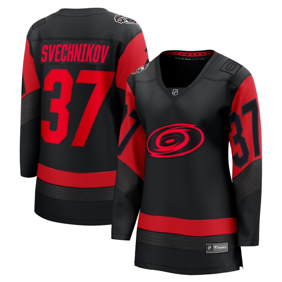 Women's Carolina Hurricanes Andrei Svechnikov Fanatics Branded Black 2023 NHL Stadium Series Breakaway Player Jersey - Jersey