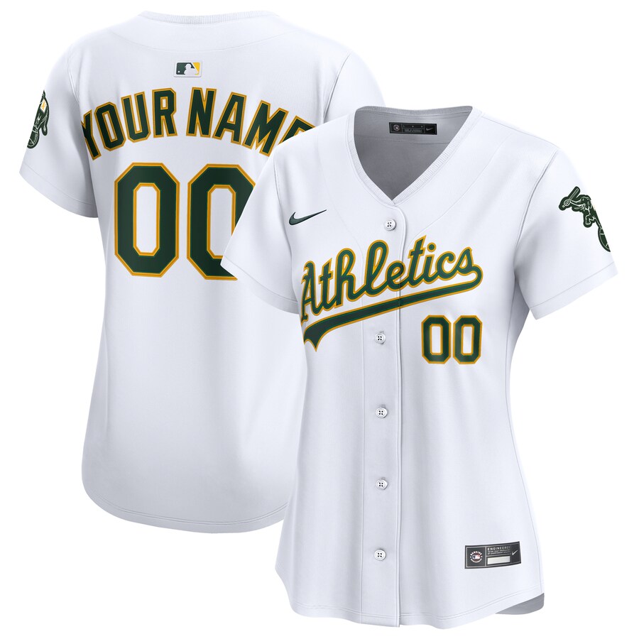Women's Athletics Nike White Home Limited Custom Jersey - Jersey