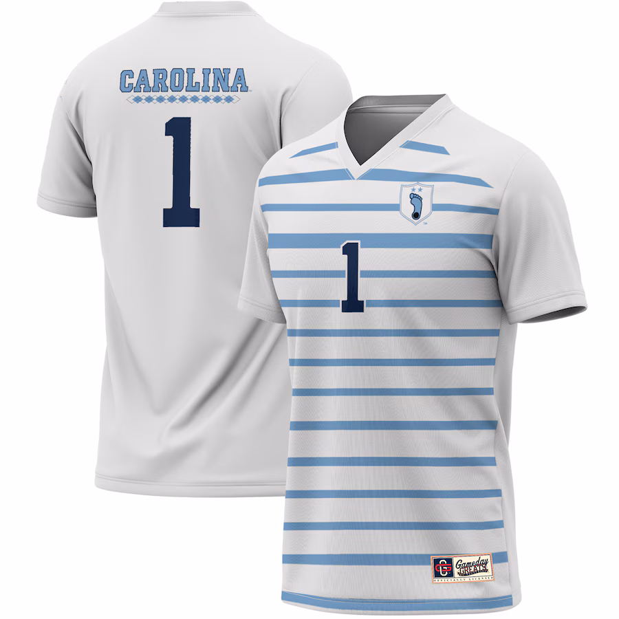 Men's GameDay Greats #1 White North Carolina Tar Heels Lightweight Soccer Fashion Jersey - Jersey