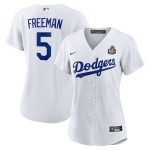 Women's Los Angeles Dodgers Freddie Freeman Nike White 2024 World Series Home Home Replica Jersey - Jersey
